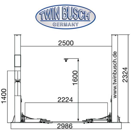 Ponte sollevatore a 2 colonne 4,2 t - BASIC LINE - Modello garage